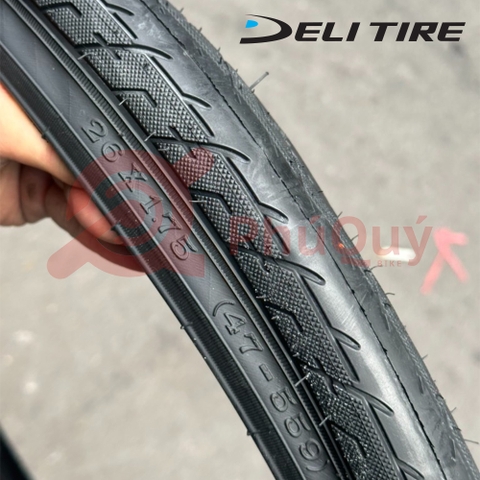 Vỏ Deli 26x1.75 (47-559) Gai Trơn Có Talon