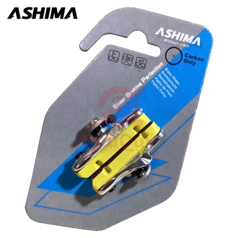GÔM THẮNG VÀNH CARBON ASHIMA GÔM ROAD ĐẾ + GÔM CACBON ARS-75 CR-P