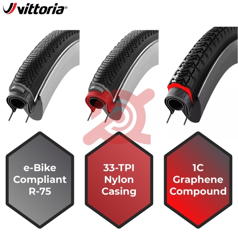 Vỏ Vittoria 27.5x1.5 Randonneur Tech talon thép - kháng đinh