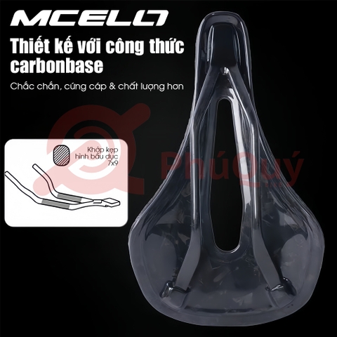 Yên Carbon 3D MCELO Gọng Carbon Có Rãnh Giữa