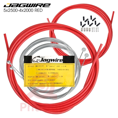 Dây Thắng Bộ JAGWIRE ĐỎ Trước-Sau