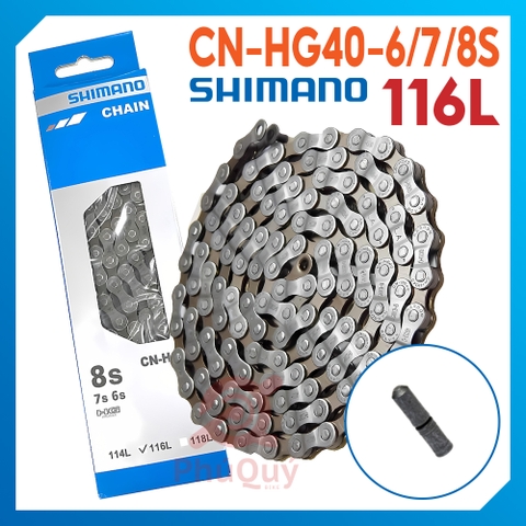 SÊN 8 SHIMANO HG40 116L HỘP CHÍNH HÃNG (PRODUCT OF CHINA) DÙNG CHỐT