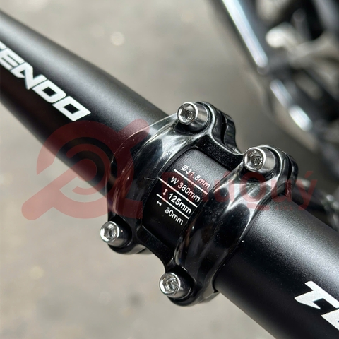 Pô Tăng TENDO 31.8 x 110mm Nhôm ĐEN Nghiêng 17 Độ PT02