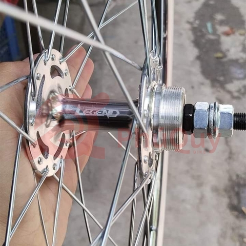 Bánh Bộ Fixed Gear 2cm Hub LEGEND Bạc Đạn Màu Bạc