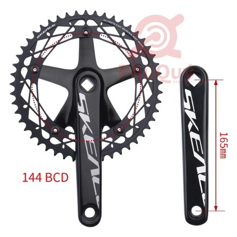 Đùi Dĩa SKEACE 49T 144BCD Cốt Vuông Đen