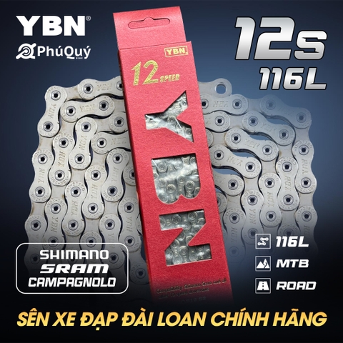 Sên 12 YBN S12 - S2 116L Chính Hãng Đài Loan (VAT) CÓ KHÓA SÊN