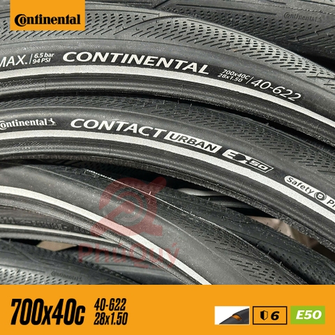 Vỏ 29x1.5 (700x40c) Continental CONTACT URBAN Gai Trơn Vỏ Trọc