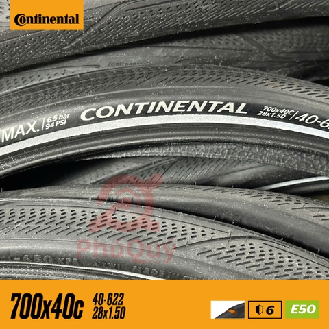 Vỏ 29x1.5 (700x40c) Continental CONTACT URBAN Gai Trơn Vỏ Trọc