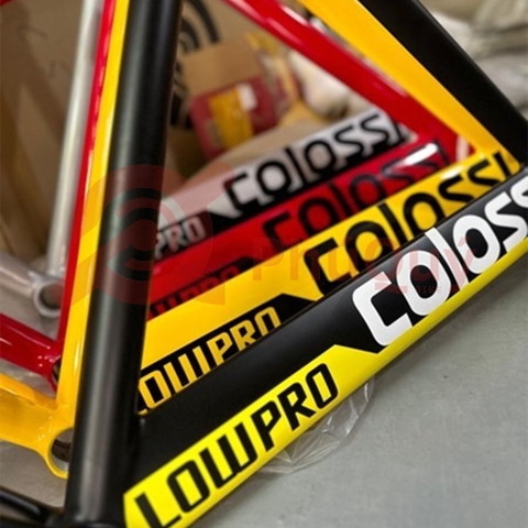 Khung COLOSSI FixedGear Kèm Phuộc CARBON Kèm Chén Cổ, Cốt Yên & Khóa Cốt Yên