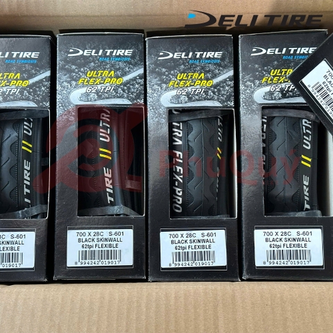 Vỏ Gấp Đen 700x28c Deli Ultra Flex-Pro Gai SÓNG S-601