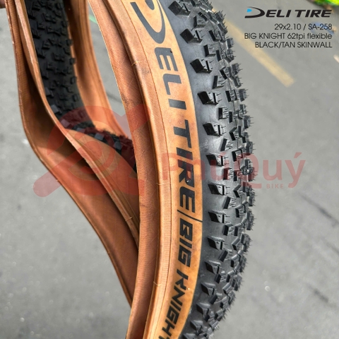 Vỏ Deli GẤP 29x2.1 HÔNG NÂU BIG KNIGHT SA-258