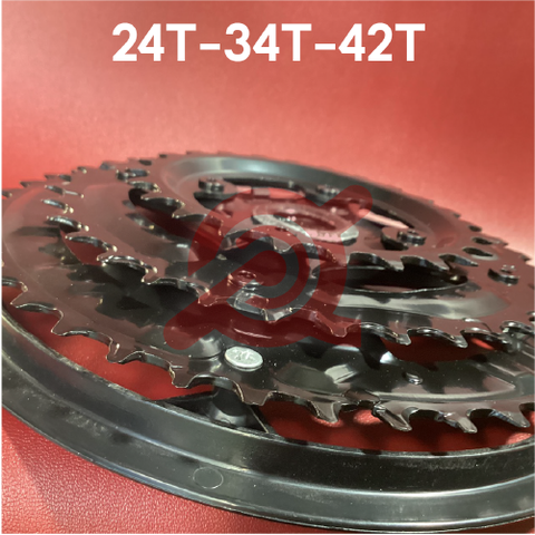 BỘ ĐÙI DĨA 3 TẦNG GIÒ NHÔM - DĨA SẮT 24-34-42T