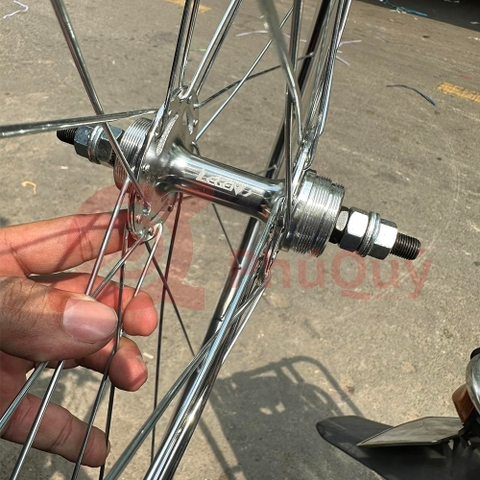 Bánh Bộ Fixed Gear 2cm Hub LEGEND Bạc Đạn Màu Bạc