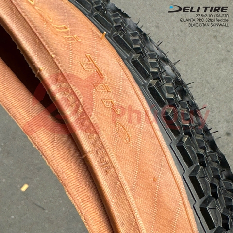 Vỏ Deli GẤP 27.5x2.1 HÔNG NÂU QUANTA PRO SA-270