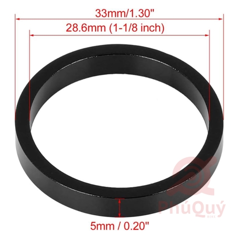 Chiêm Cổ Nhôm 28.6 Cao 5mm Đen