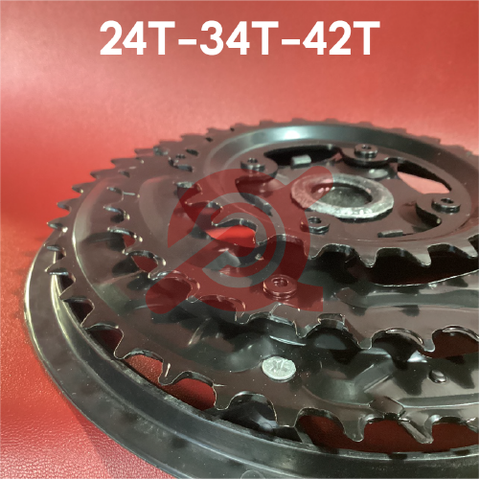 BỘ ĐÙI DĨA 3 TẦNG GIÒ NHÔM - DĨA SẮT 24-34-42T