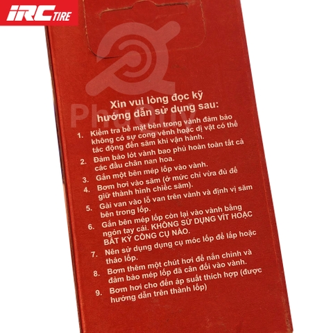 RUỘT IRC 29x1.95-2.30 VAN PHÁP FV 40mm