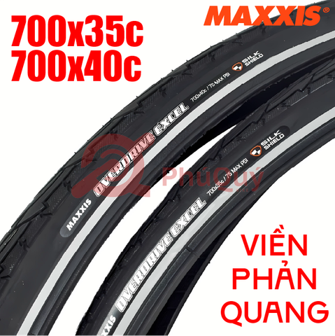 Vỏ Maxxis 700x40c có viền phản quang - chống đinh - talon thép (VAT)