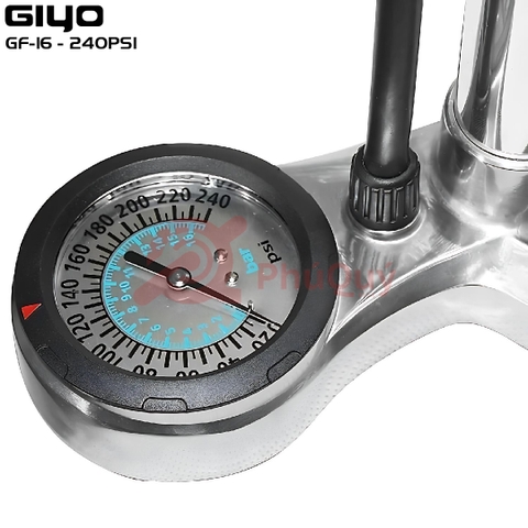 Bơm GIYO GF-16 THÂN NHÔM CÁN GỖ  240PSI