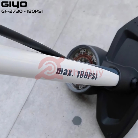 Bơm Giyo GF-2730 ống thép màu trắng đồng hồ to 8cm bản 2020