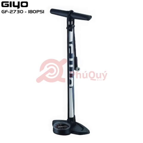 Bơm Giyo GF-2730 ống thép màu trắng đồng hồ to 8cm bản 2020