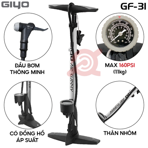 Bơm Giyo GF-31 xám tự động ống nhôm van thông minh