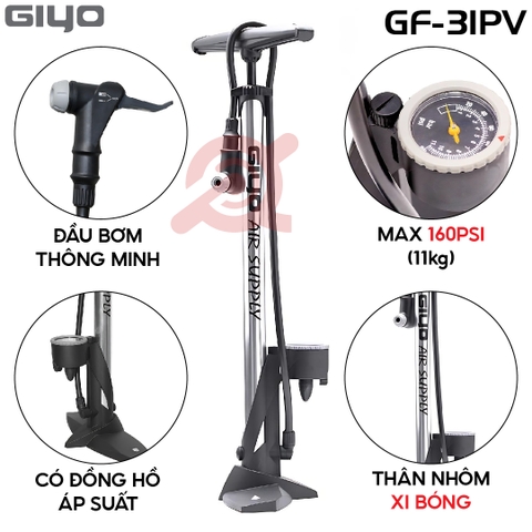 Bơm GIYO GF-31PV Xi Bóng Ống Nhôm Van Tự Động