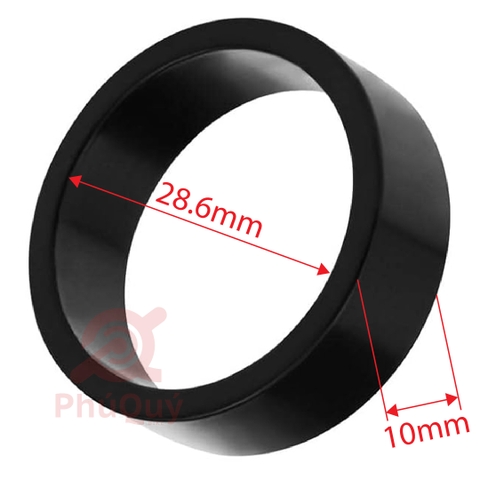 Chiêm Cổ Nhôm 28.6 Cao 10mm Đen Dày