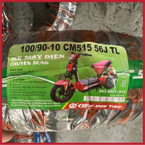Vỏ Xe Điện Cheng Shin 100/90-10 CM515 Không Dùng Ruột (VAT)