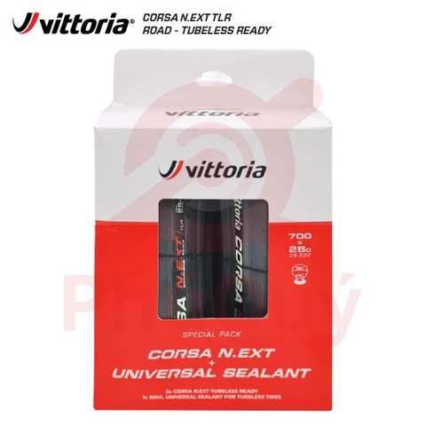 Vỏ Vittoria Corsa N.EXT Tubeless hộp 2 cái G2.0 tặng keo Sealant 80ml (VAT)