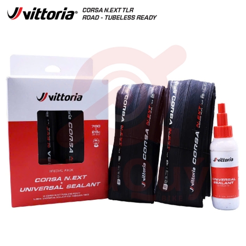 Vỏ Vittoria Corsa N.EXT Tubeless hộp 2 cái G2.0 tặng keo Sealant 80ml (VAT)