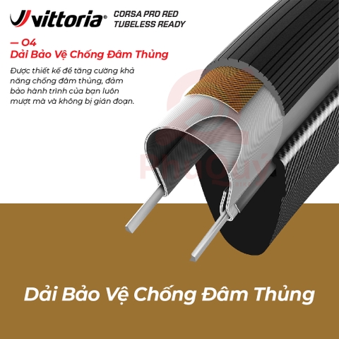 Vỏ VITTORIA CORSA PRO RED SPECIAL EDITION 700X28C