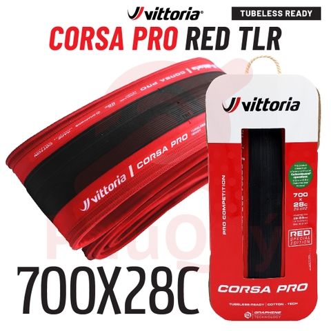 Vỏ VITTORIA CORSA PRO RED SPECIAL EDITION 700X28C ( Vat )