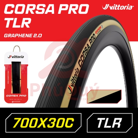 Vỏ Vittoria Corsa Pro Tubeless Hộp Đỏ 700X30C Hông Vàng G2.0 (VAT)