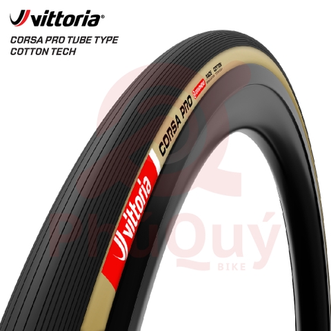 Vỏ Vittoria Corsa Pro 700x30 TUBE TYPE Cotton HÔNG VÀNG