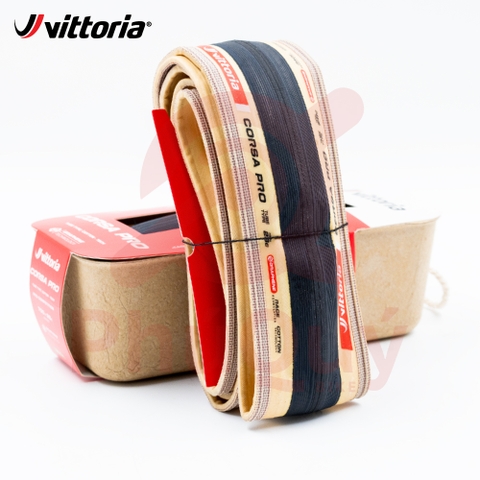 Vỏ Vittoria Corsa Pro Hông Cotton TUBE TYPE hộp đỏ  G2.0 (VAT)