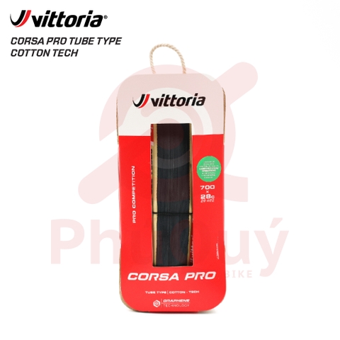Vỏ Vittoria Corsa Pro Hông Cotton TUBE TYPE hộp đỏ  G2.0 (VAT)