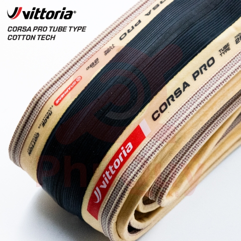 Vỏ Vittoria Corsa Pro Hông Cotton TUBE TYPE hộp đỏ  G2.0 (VAT)
