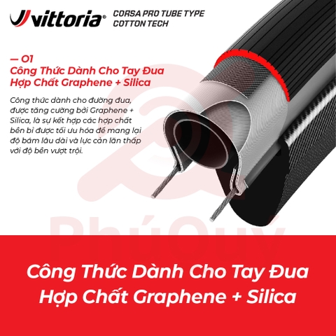 Vỏ Vittoria Corsa Pro 700x30 TUBE TYPE Cotton HÔNG VÀNG