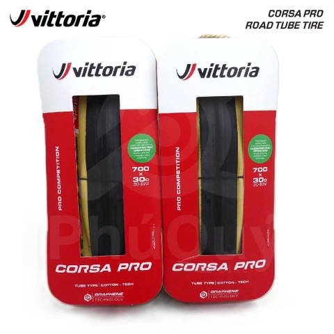Vỏ Vittoria Corsa Pro 700x30 TUBE TYPE Cotton HÔNG VÀNG