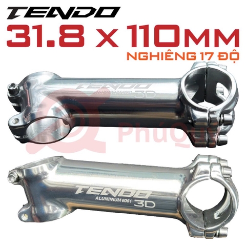 Pô tăng TENDO 31.8 x 110mm Nhôm Bạc Nghiêng 17 Độ PT02