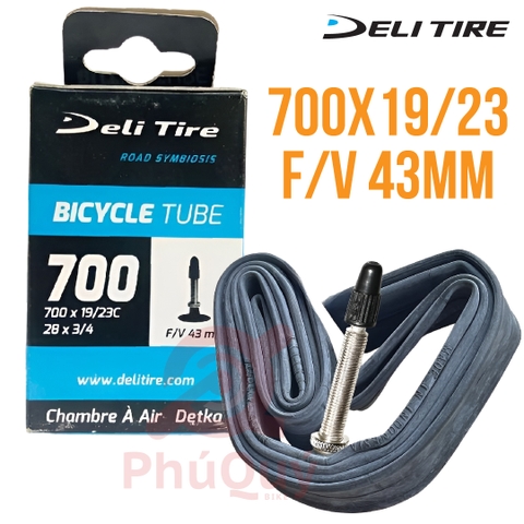 Ruột xe đạp Deli Tire 700x19/23 van Pháp 43mm F/V (VAT)
