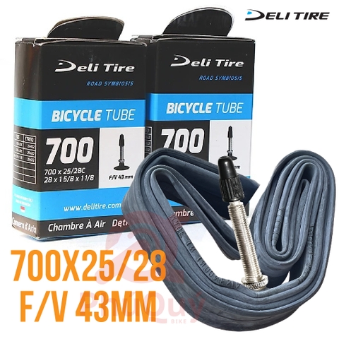 Ruột xe đạp Deli Tire 700x25/28 van Pháp 43mm F/V (VAT)