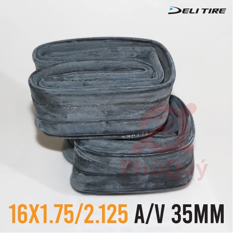 RUỘT XE ĐẠP DELI TIRE 16x1.75/2.125 Van Mỹ 35mm A/V