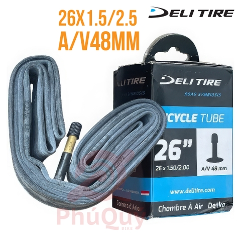 Ruột xe đạp Deli Tire 26x1.5/2.0 van Mỹ 48mm A/V (VAT)