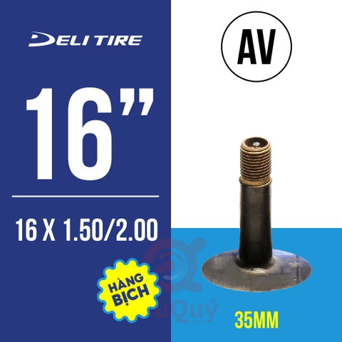 Ruột xe đạp Deli Tire 16x1.5/2.0 van Mỹ 35mm A/V (VAT)