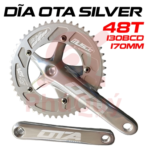 Dĩa FixedGear OTA Bạc 48T Cốt Vuông