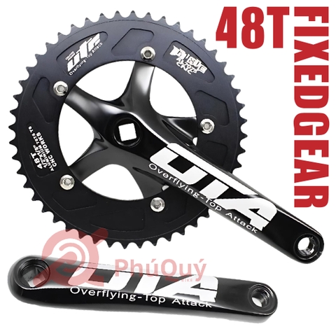 Dĩa Fixed Gear OTA Đen 48T Cốt Vuông