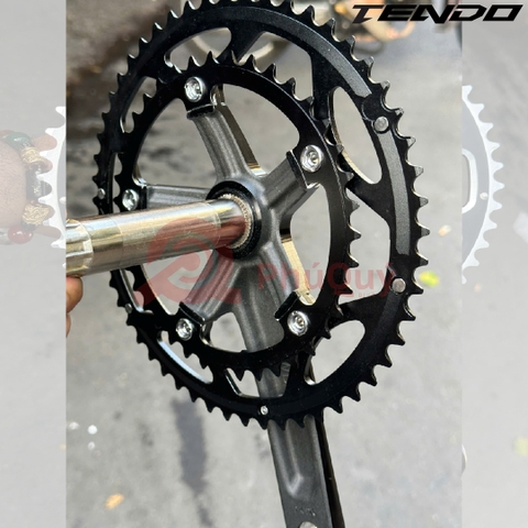 Dĩa TENDO R1 Trục Rỗng 53/39T Có BB