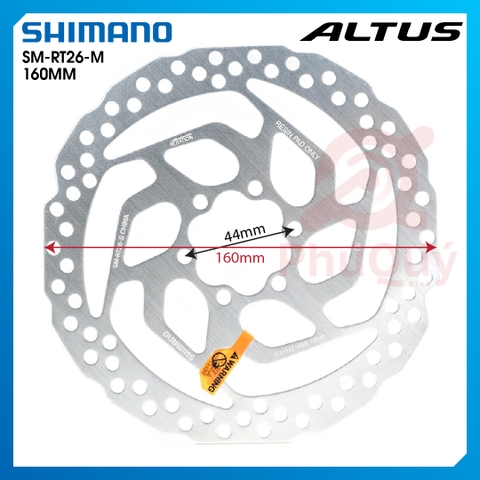 Đĩa Thắng SHIMANO RT26 160mm (Kèm 6 Ốc)